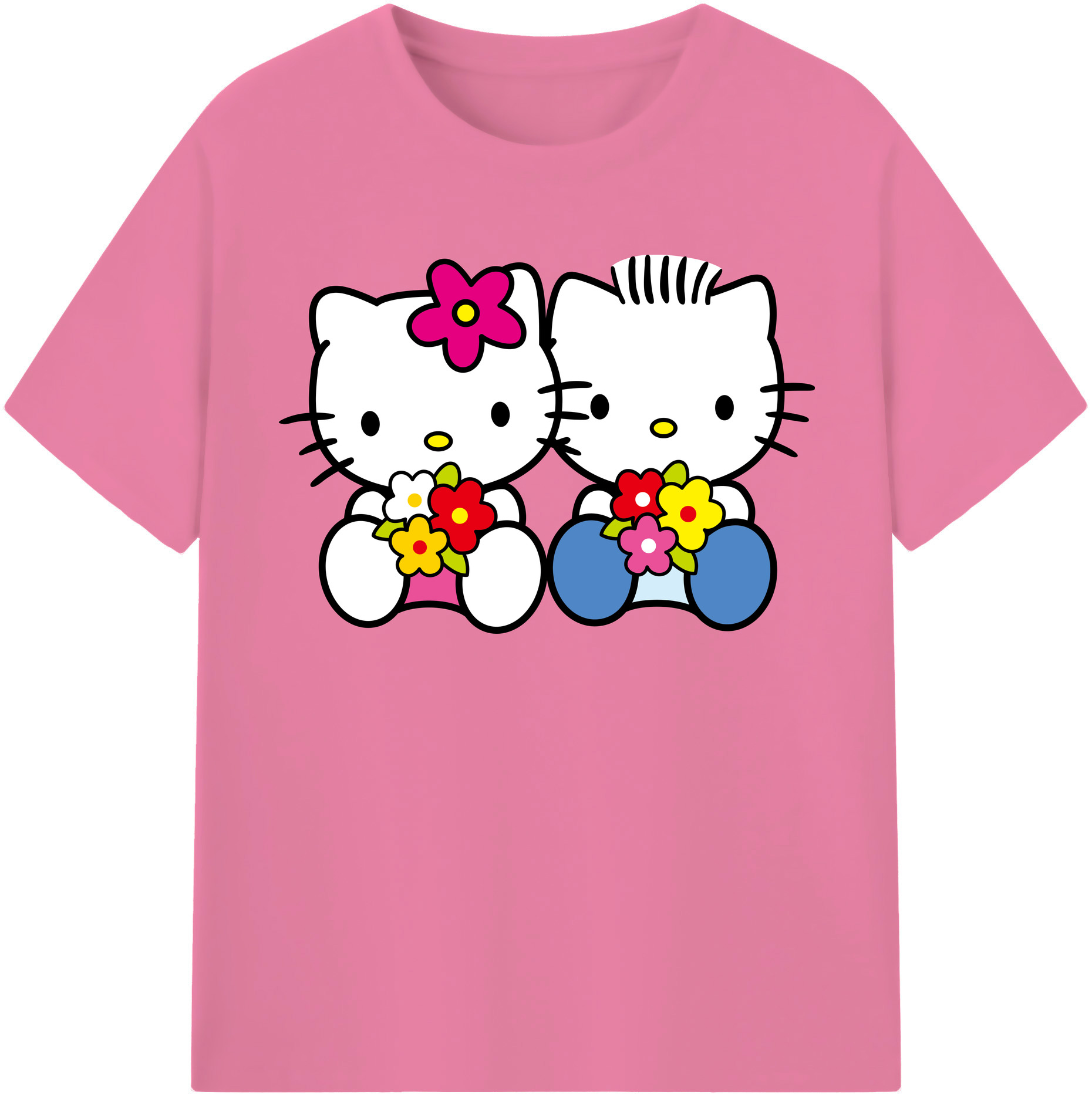 （画像用） Hello Kitty ハローキティ 綿100％半袖Tシャツ（フロントプリント）